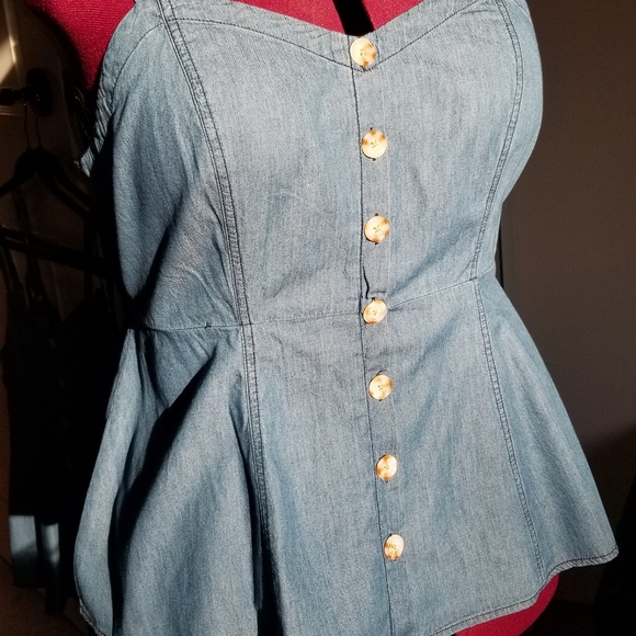 Torrid Fit & Flare Chambray Cami - Picture 6 of 6
